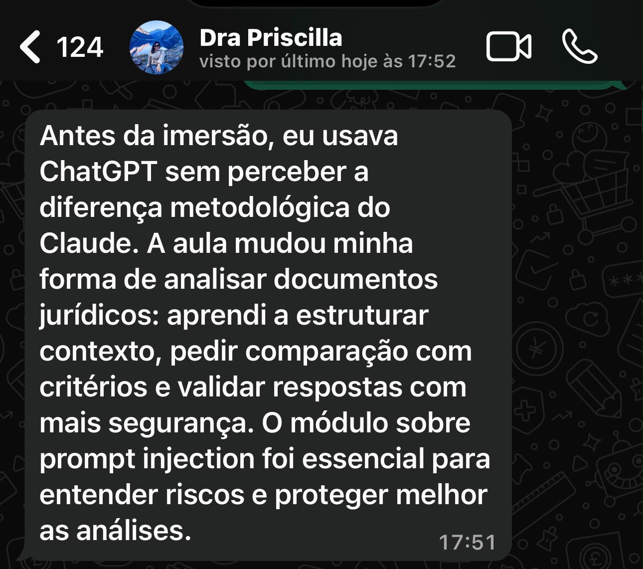 Depoimento de Dra. Priscilla